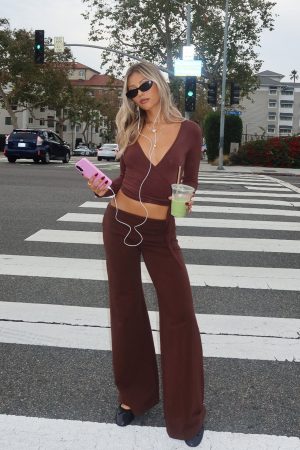 Wide Leg Foldover Pants