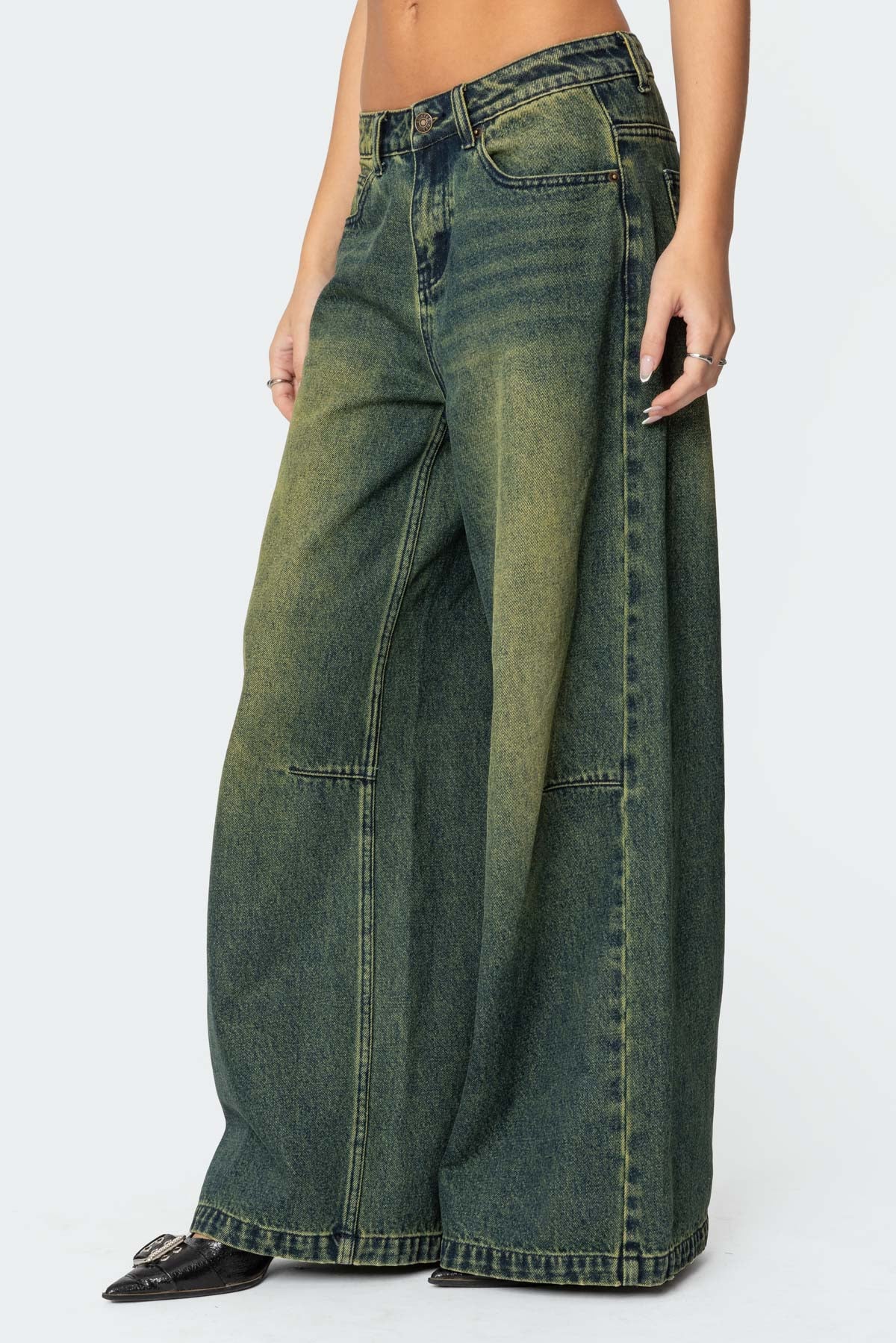 Shawn Washed Low Rise Baggy Jeans - Image 4