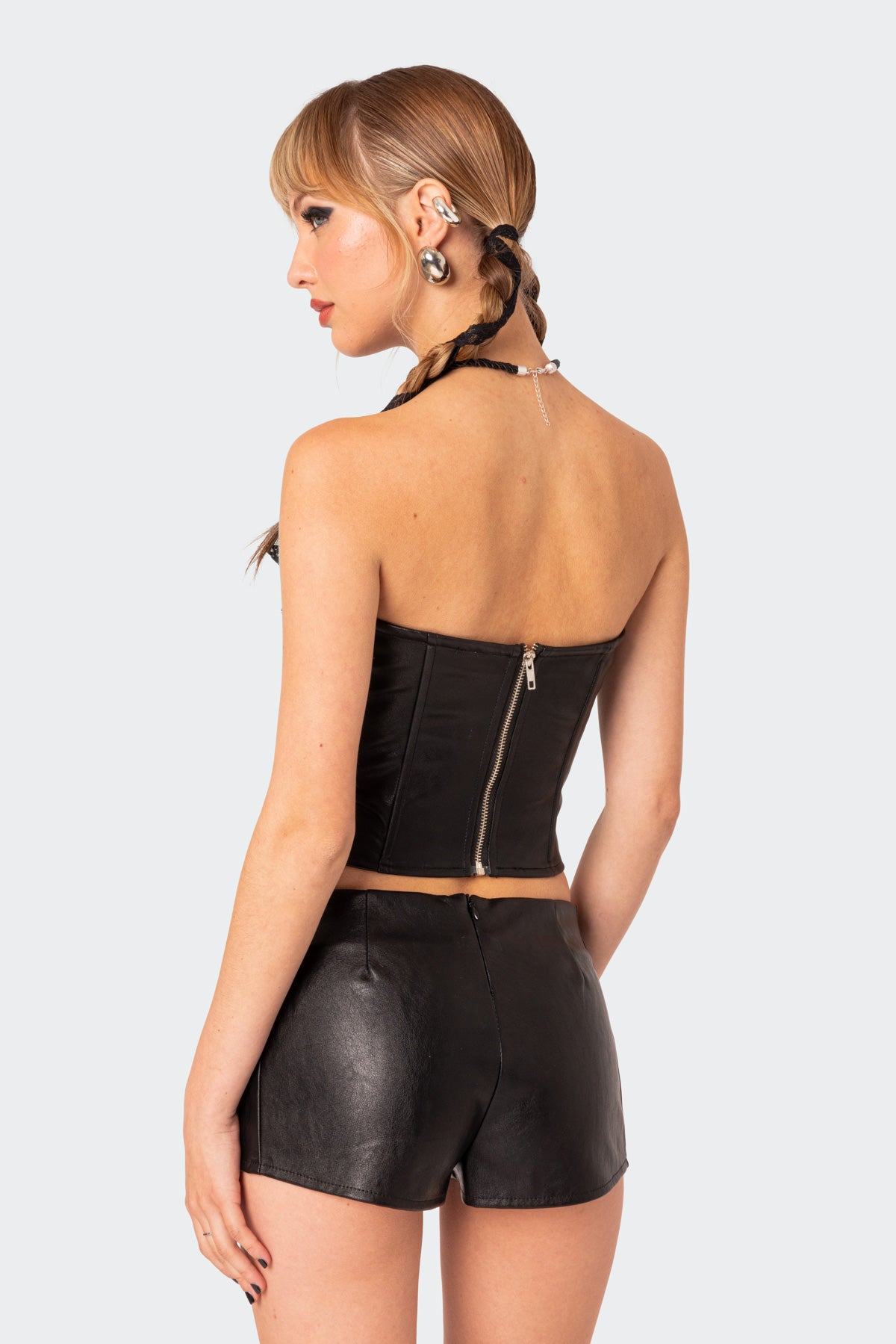 Wilde Lace Up Faux Leather Corset - Image 5