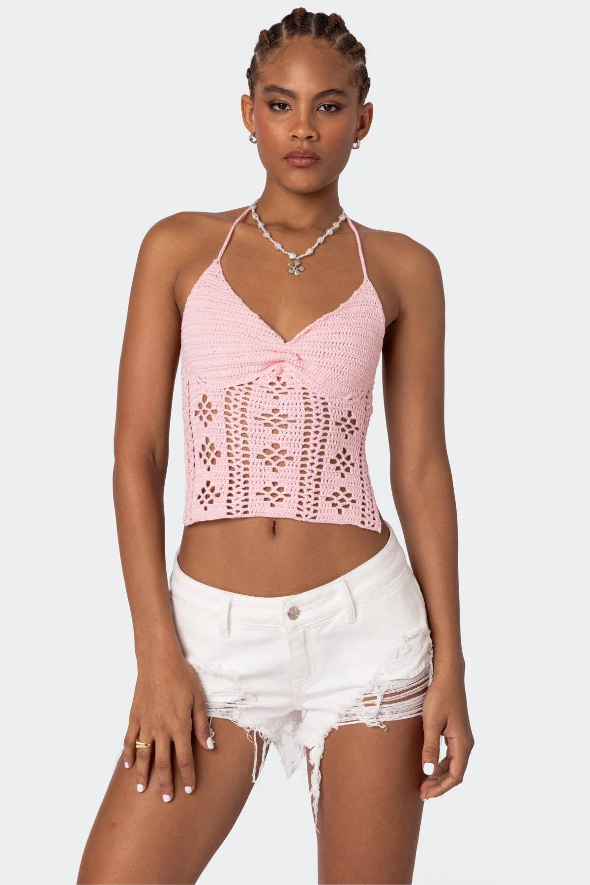 Jada Open Back Crochet Top - Image 3