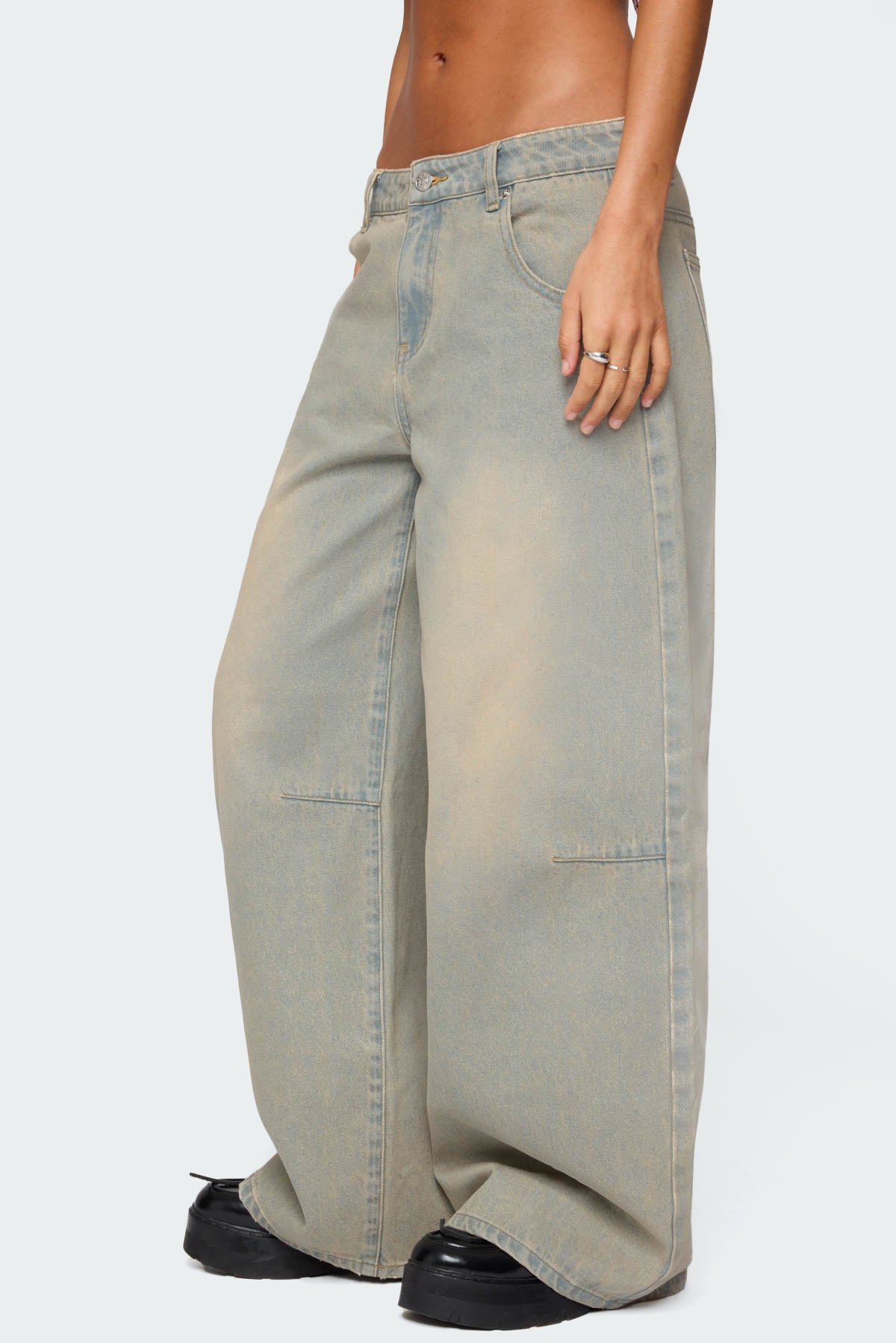 Santi Low Rise Baggy Jeans - Image 3