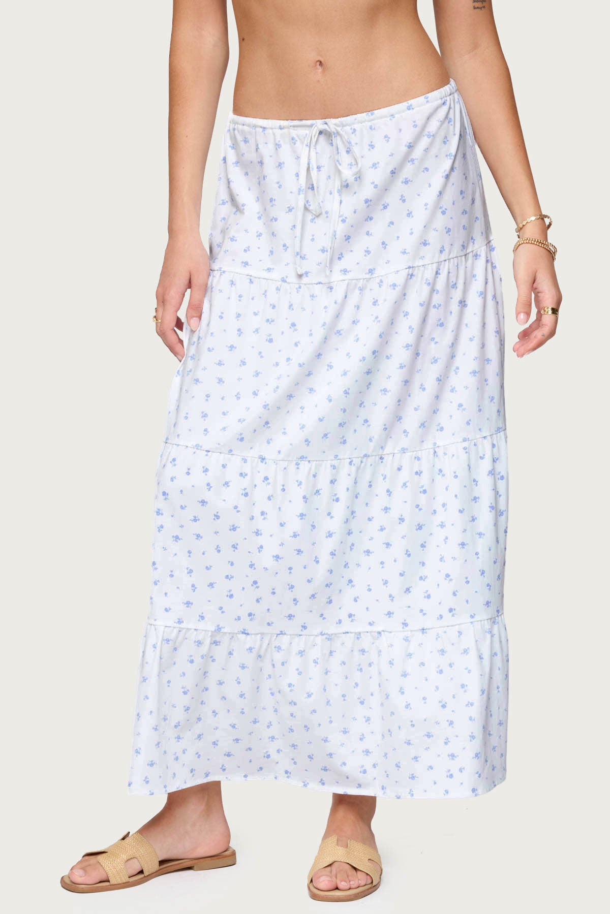 Charley Floral Tiered Maxi Skirt - Image 4