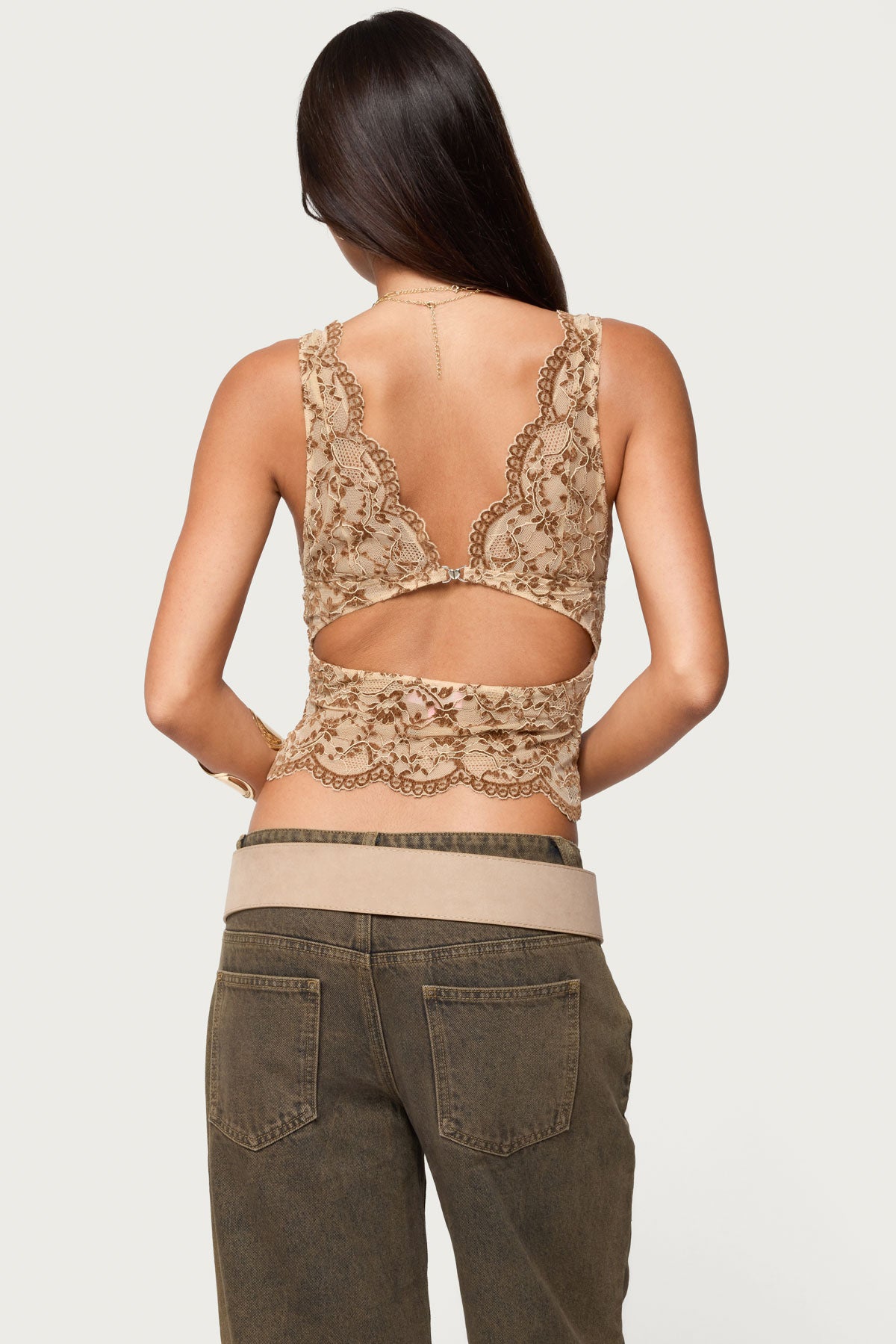 Araura Lace Velvet Floral Top - Image 5