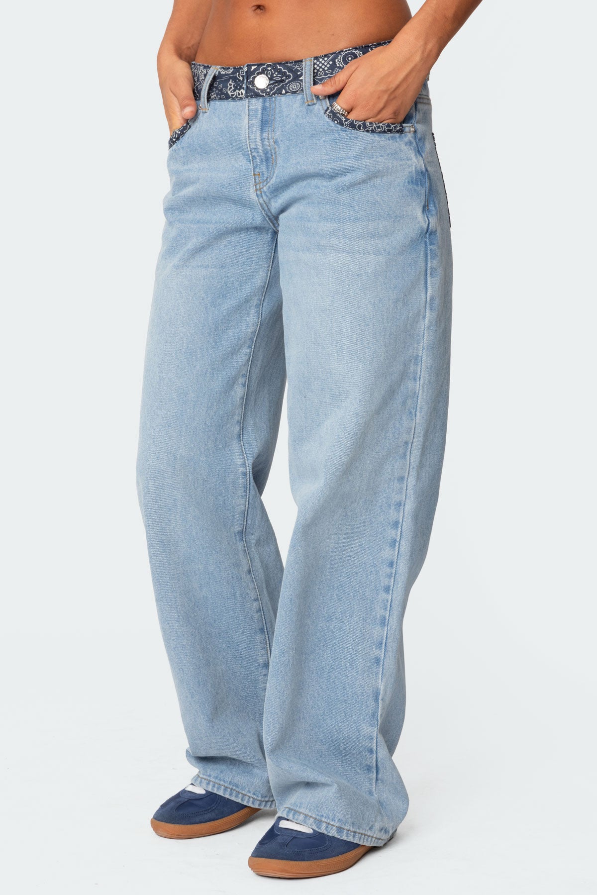 Bandana Bliss Low Rise Baggy Jeans - Image 3