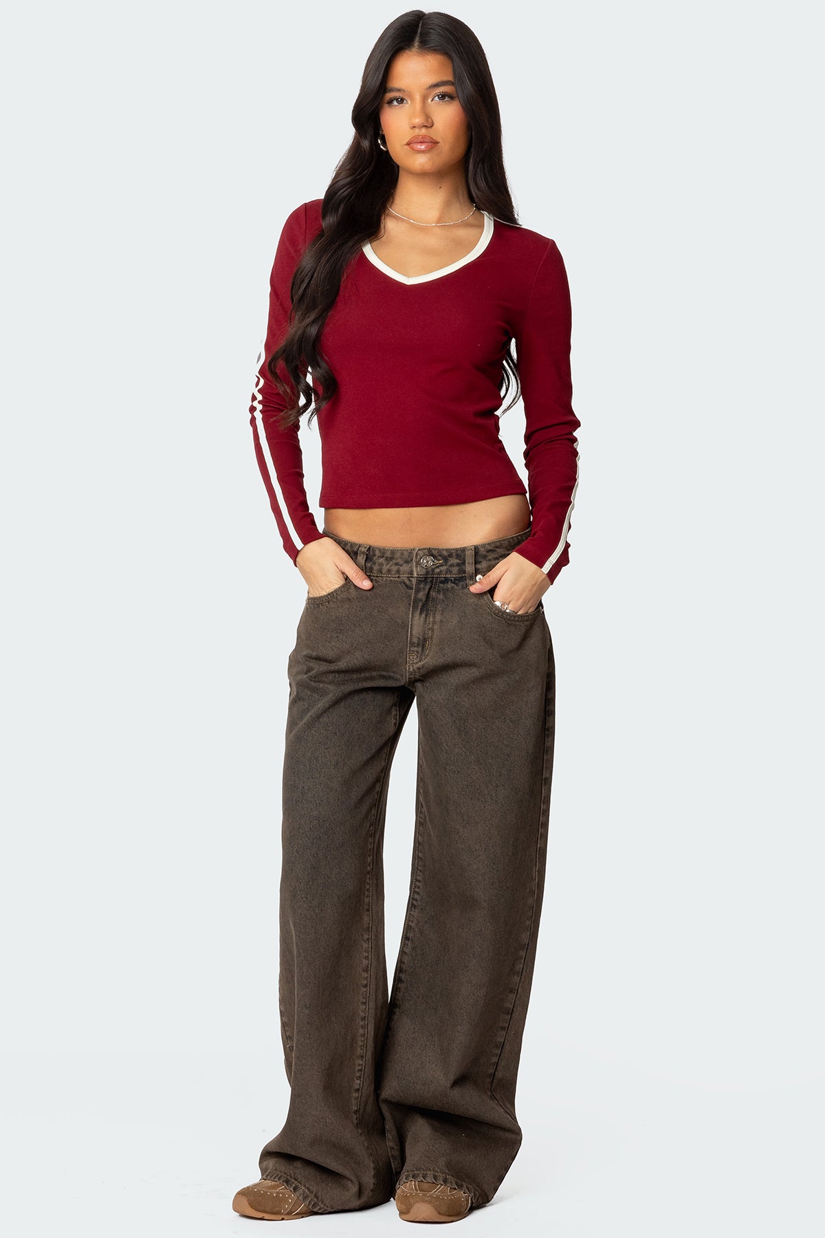 Zahra Mud Wash Low Rise Baggy Jeans - Image 6
