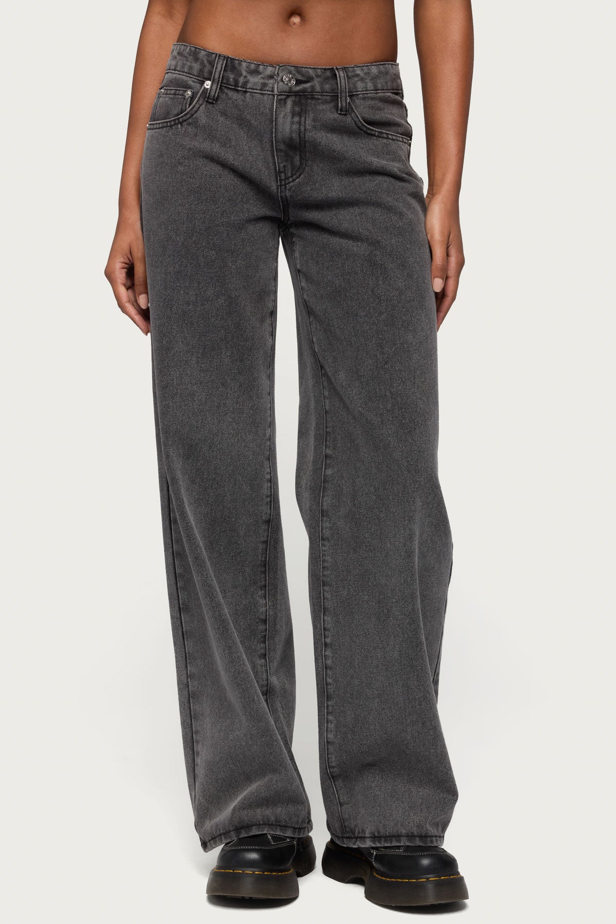 Tall Raelynn Washed Low Rise Baggy Jeans - Image 2