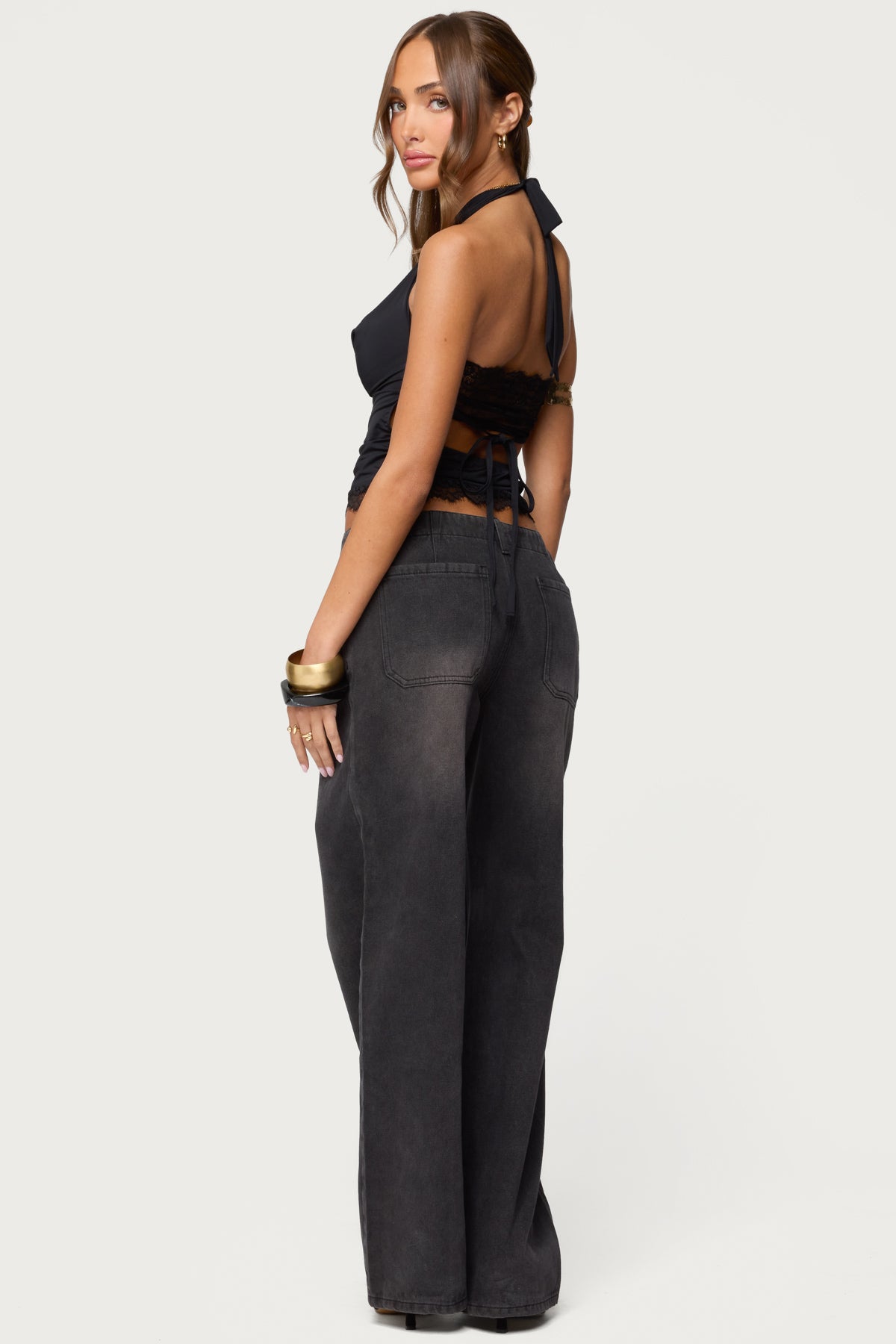 Aliyah Zip Low Rise Baggy Jeans - Image 5