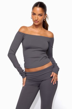 Tezia Off Shoulder Long Sleeve Top
