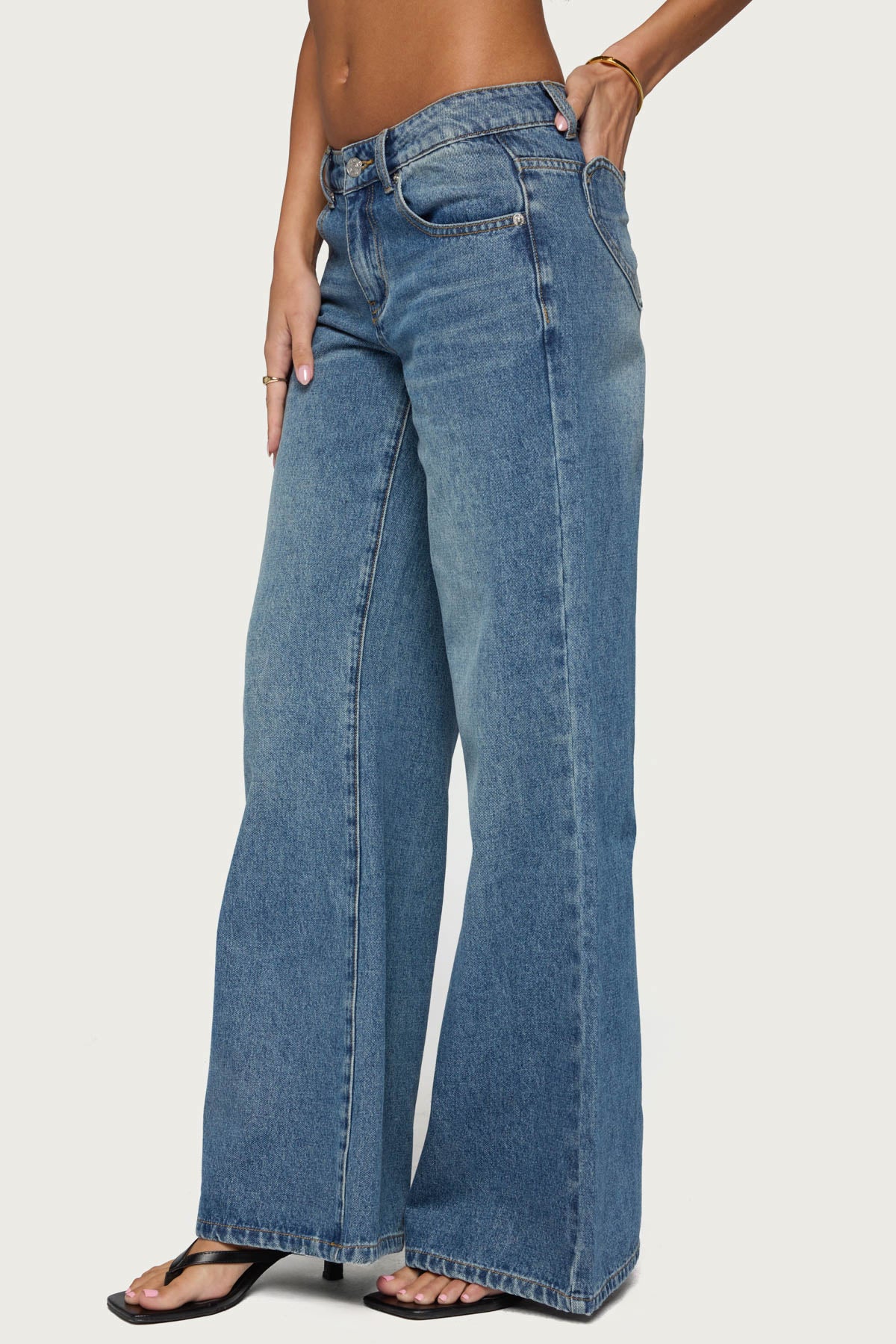 Casta Heart Low Rise Baggy Jeans - Image 4